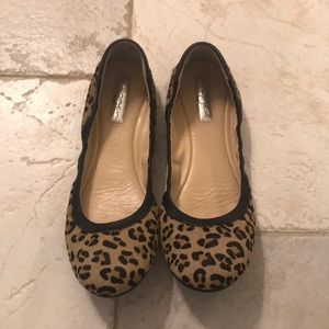 Halogen leopard print calf hair flats